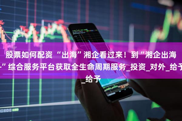 股票如何配资 “出海”湘企看过来！到“湘企出海+”综合服务平台获取全生命周期服务_投资_对外_给予